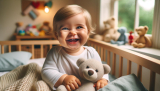 wanneer lacht een baby